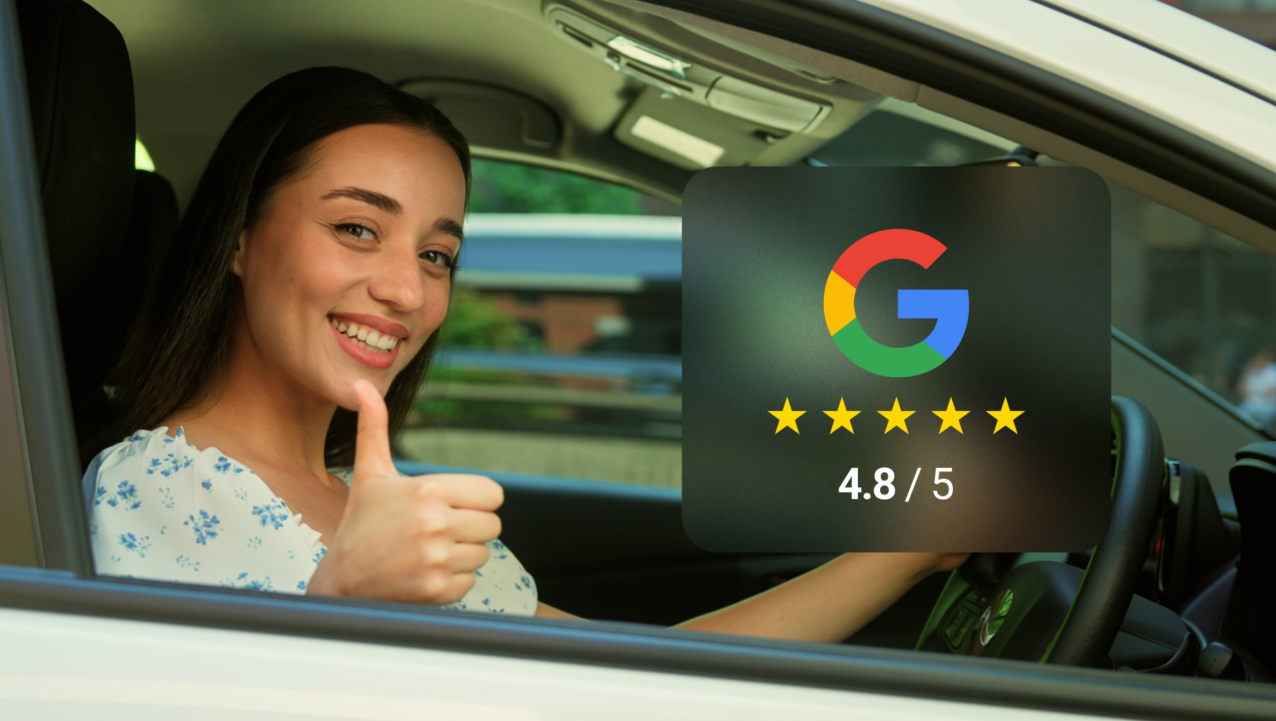 A person giving thumbs up to Exchange My Car's service